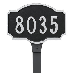 MONTAGUE METAL PRODUCTS INC. Montague Petite Address Sign Plaque with Lawn Stake