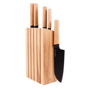 BergHOFF Ron 6Pc Knife Block Set Natural (5 Knives & Block)