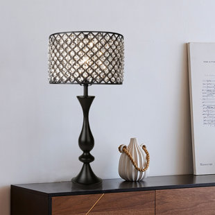 HOUSE OF HAMPTON® Hartli Crystal Metal Table Lamp，Bedside Lamp