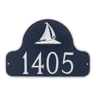 MONTAGUE METAL PRODUCTS INC. Sailboat Arch Address Sign Plaque