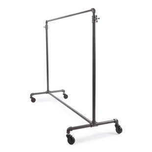REBRILLIANT Arleta 60'' Metal Rolling Clothing Rack