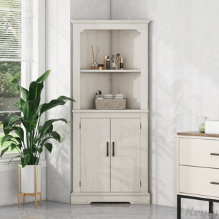 KEYLY INC Tall Corner Cabinet with Doors