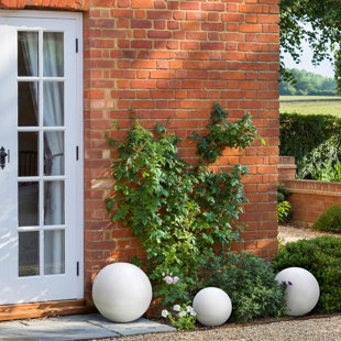 HORTICO Garden Decorative Ball, Zen Garden, Swimming Pool, House Entrance, Patio, Stone Effect Ball with Flat Base