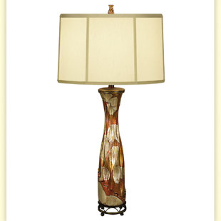 JB HIRSCH HOME DECOR Gilded Porcelain 34" Table Lamp