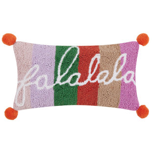 MISTLETOE AND CO. Falala With Pom Pom Wool Hook Pillow