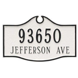 MONTAGUE METAL PRODUCTS INC. Colonial Estate 2 Line Address Plaque