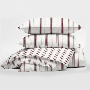 6IX TAILORS FINE LINENS August Stripe Cotton Reversible Coverlet Set
