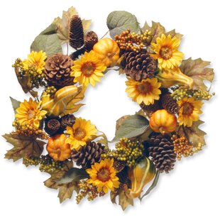 National Tree Company 22" Autumn Sunflower Wreath