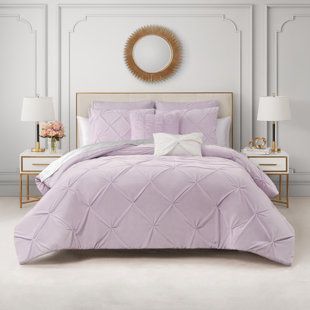 Juicy Couture Kiss Pleat Micromink Comforter Sets with 2 Decorative Pillows