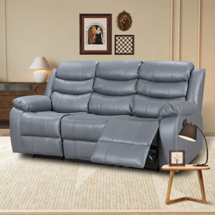 HLIKE 3 - Piece Palomino Fabric Living Room Set Grey 8005-123R-Wch