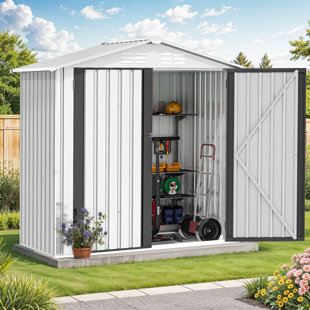 EDROSIE INC Galvanized Steel Vertical Storage Shed