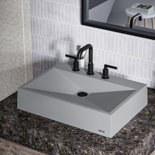 Karran Envy 25 In. Quartz Rectangular Vessel Sink