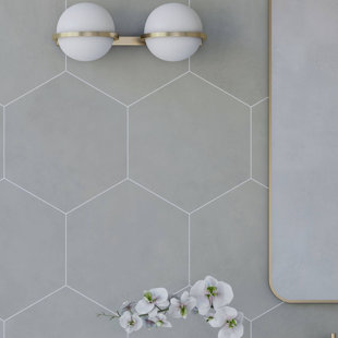 TILE CONNECTION Honeycomb 9in.x10in. Hexagon Porcelain Tile