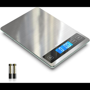 INVENITIAH Nicewell Food Scale, 22Lb Digital Kitchen Scale Weight Grams And Oz For Cooking Baking, 1G/0.1Oz Precise Graduation, Stainless Steel And Tempered Glass (Ash Silver)