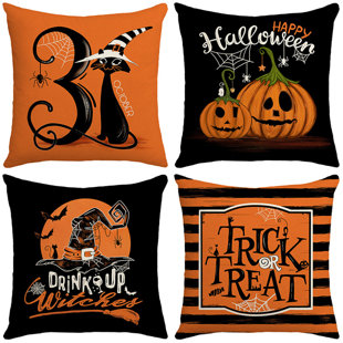 ZYAWP Halloween Pillow Covers Set Of 4
