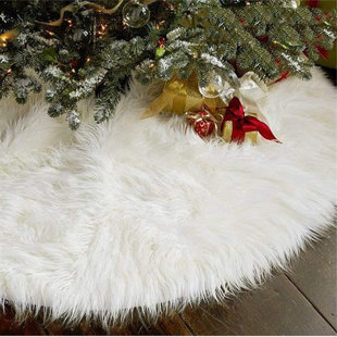 ZAALBA "48" Plush Christmas Tree Skirt Decoration