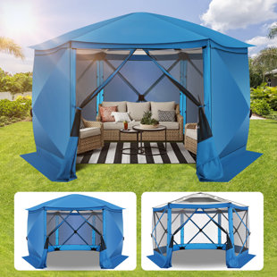 COBIZI 12 Ft. W x 12 Ft. D Metal Pop up Gazebo Screen House Tent with Sidewalls for Camping