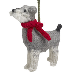 Arcadia Home Schnauzer Hand-Knit Ornament