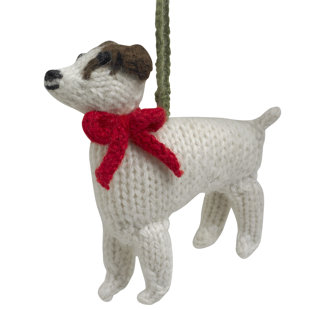 Arcadia Home Jack Russell Terrier Hand-Knit Ornament