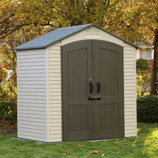 Lifetime 7 Ft. x 4.5 Ft. High-Density Polyethylene (Plastic) Outdoor Storage Shed with Steel-Reinforced Construction