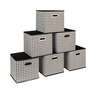 HOUSEHOLD ESSENTIALS Wayfair Basics® Open Fabric Storage Bin Set (Set of 6)