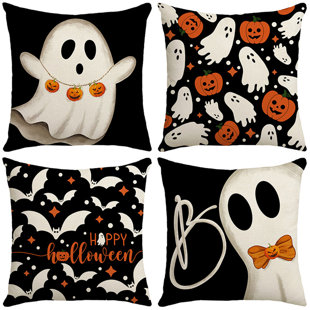 ZYAWP Halloween Pillow Covers Set Of 4