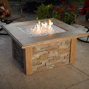 THE OUTDOOR GREATROOM COMPANY Sierra Stainless Propane/Natural Gas Fire Pit Table