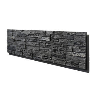 HOMEIBRO Faux Stone Wall Covering Panels for Interior and Exterior Decor Panels in Roman Stone (1 pack)