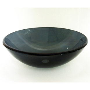 Legion Furniture 16.5'' Aqua Silver Glass Circular Bathroom Sink