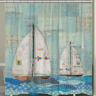 LAURAL HOME At the Regatta Single Shower Curtain