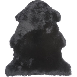 FIBRE BY AUSKIN Single Pelt Black Area Rug
