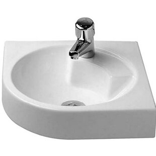 DURAVIT Architec Ceramic 25" Corner Bathroom Sink with Overflow