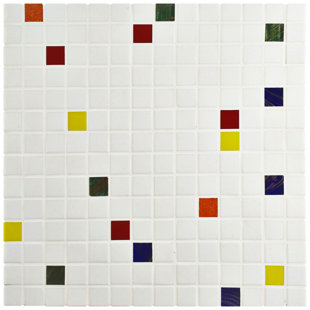 MEROLA TILE Coppa 0.75" x 0.75" Glass Grid Mosaic Wall Tile