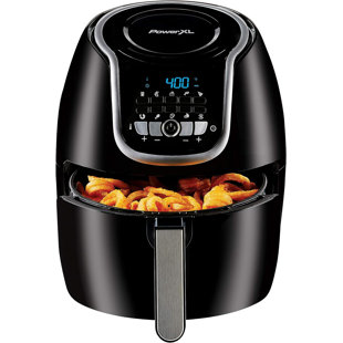 Powerxl Air Fryer 7 QT Maxx Classic, Extra Hot Air Fry, Cook, Crisp, Broil, Roast, Bake, High Gloss Finish, Black (7 Quart) (HF-196DT)