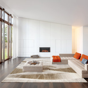 PRABAL GURUNG X RUGS USA Prabal Gurung x Rug USA Chita Abstract Machine Washable Area Rug