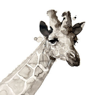 MCGAW GRAPHICS 'Giraffe' by Philippe Debongnie Print of Painting