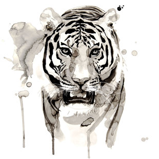 MCGAW GRAPHICS Tiger On Paper Graphic Art