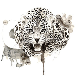 MCGAW GRAPHICS 'Leopard' by Philippe Debongnie Print of Painting