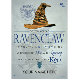 Harry Potter (Sorting Hat Ravenclaw - Personalized)' - Unframed MightyPrint Wall Decor