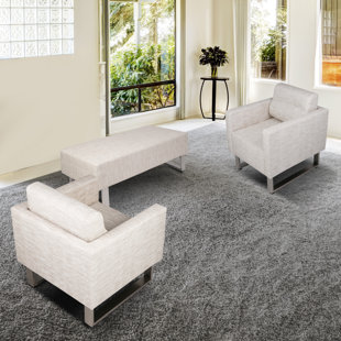 LUCKYREMORE 3 - Piece Faux Leather Reception Set