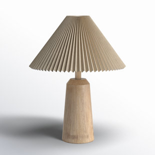 JOSS & MAIN Anirudh 20.5" Rustic Scandinavian Resin/Iron Lighthouse LED Table Lamp with Pleated Shade