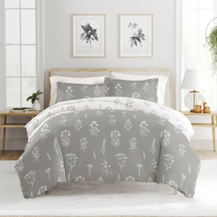 IENJOY HOME Botany Floral Reversible Duvet Cover Set