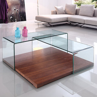 CASABIANCA FURNITURE Kinetic Glass Top Coffee Table