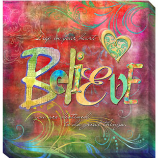 ARTISTIC HOME GALLERY Believe On Canvas by Connie Haley Print