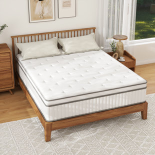 ALWYN HOME Michigantown 14" Hybrid King Size Mattress in a Box, Memory Foam & Pocket Spring Medium Firm Mattress