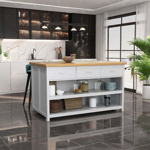 HART ENJOY LIFE Solid wood kitchen island, open counter