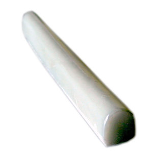 ABOLOS Atmosphere 8" x 0.9" Glass Quarter Round Tile Trim in White