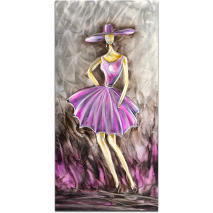 OMAX DECOR Socialite Dressed in Pink Painting