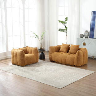 TRULE Abril Compressed Bean Bag Chair Set Fabric Bean Bag Chair And Bean Bag Sofa