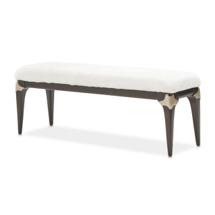MICHAEL AMINI Paris Chic Faux Fur Upholstered Bench